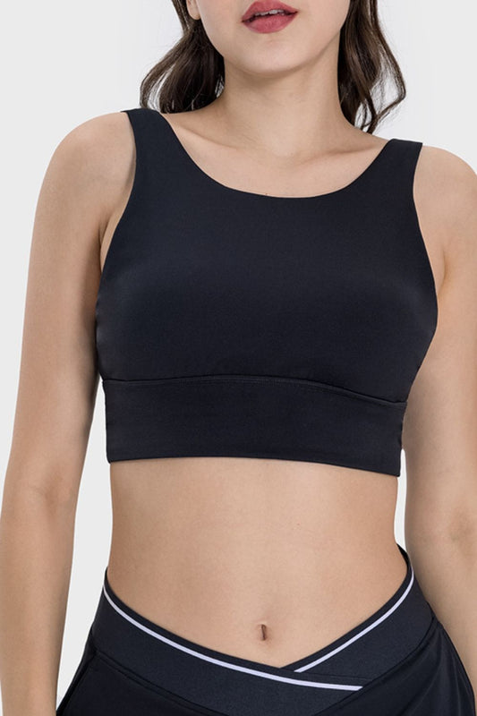 Backless Wide Strap Active Bra Trendsi