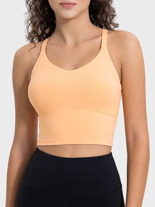 Crisscross Round Neck Active Tank Trendsi